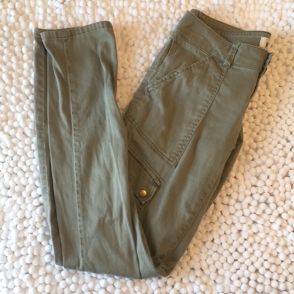 Army Green Skinny Jeans Cargo
